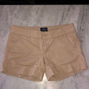 American Eagle Midi Khaki Shorts
